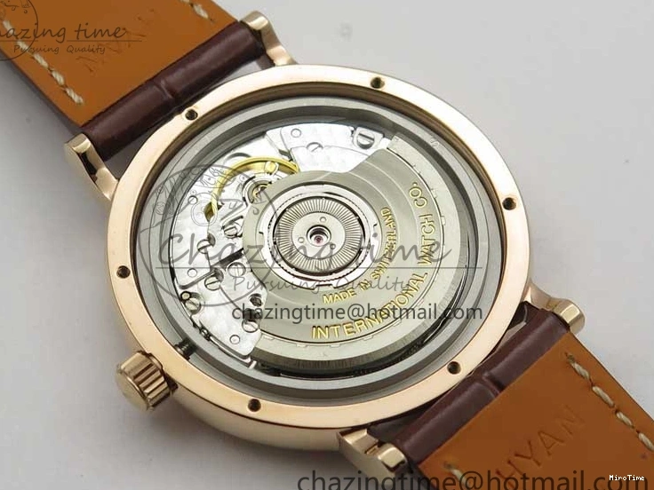 MIROTIME 0429 Portofino 37mm RG V7F 1:1 Best Edition Gray Dial on Deep Brown Leather Strap A SunProtective 7090